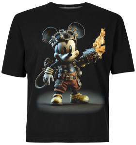 T-shirt Mickey Mouse with Flamethrower