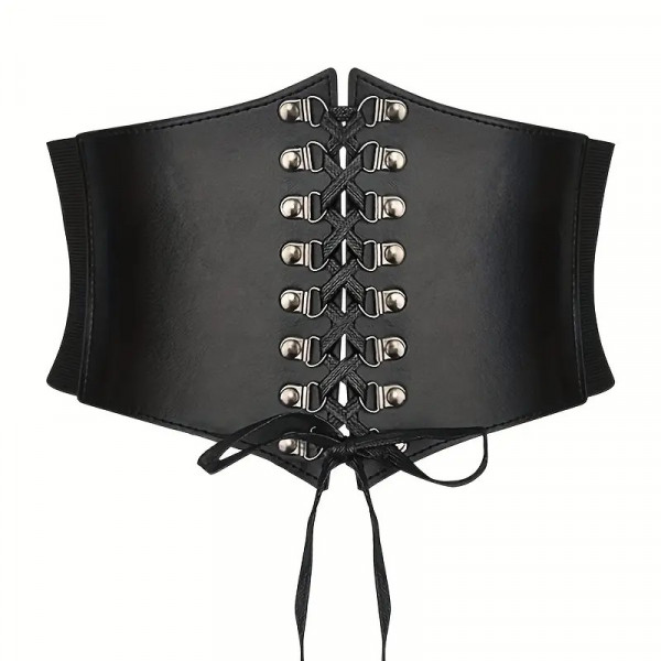 Steampunk gothic belt underbust lacing corset