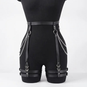 Steampunk gothic belt underbust lacing corset