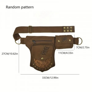Steampunková ledvinka na bok se šněrováním a krajkou