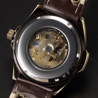 Steampunk vintage skeleton watch bronze