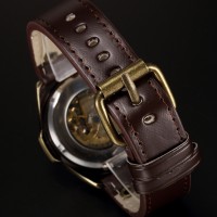 Steampunk vintage skeleton watch bronze