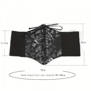 Steampunk Gothic underbust korzet opasek s motýli