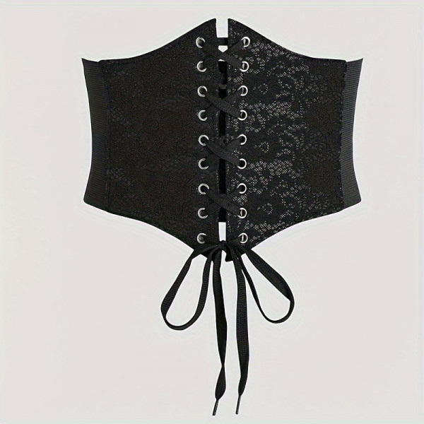 Steampunk gothic belt underbust lacing corset