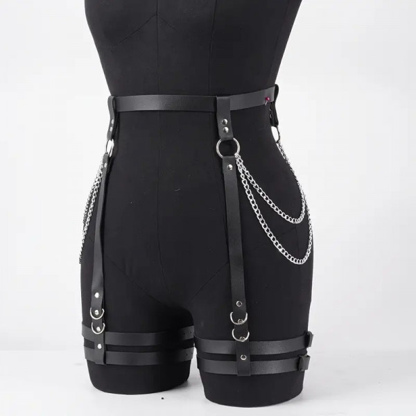 Steampunk gothic belt underbust lacing corset