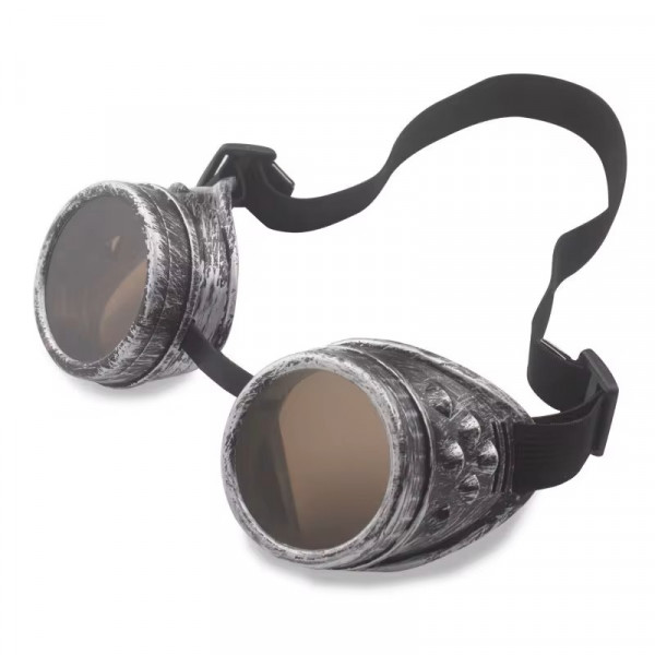 Steampunk / Cyberpunk Goggles stříbrné brýle