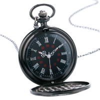 Steampunk Vintage kapesní hodinky černé Victorian